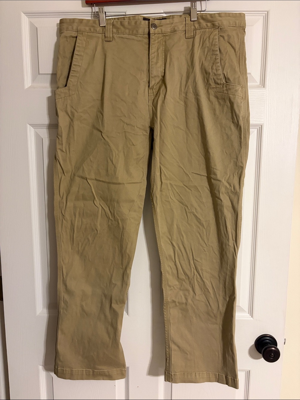 Mountain Khakis Men's Teton Pant 40x32 Relaxed Fit Tan Cotton Hiking Outdoor